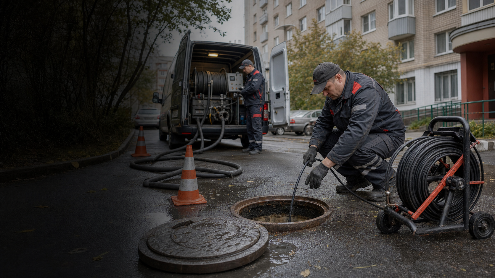 Прочистка наружной канализации